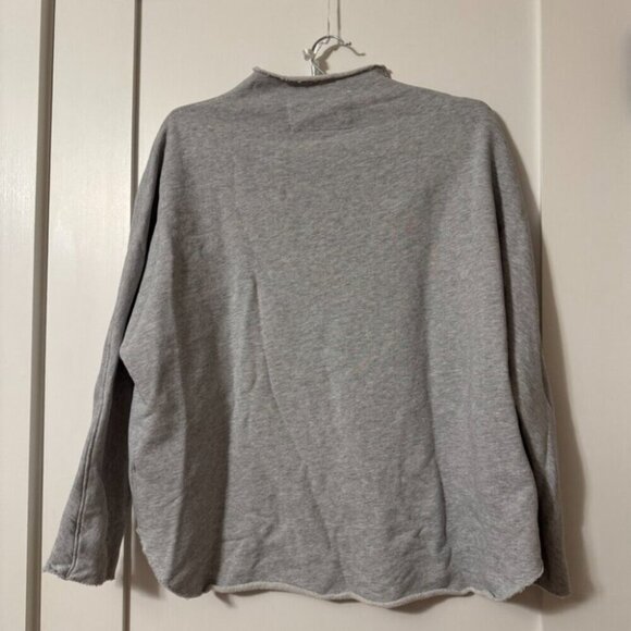 Frank and Eileen Effie Long-Sleeve Funnel Neck Capelet in Gray - Picture 2 of 3